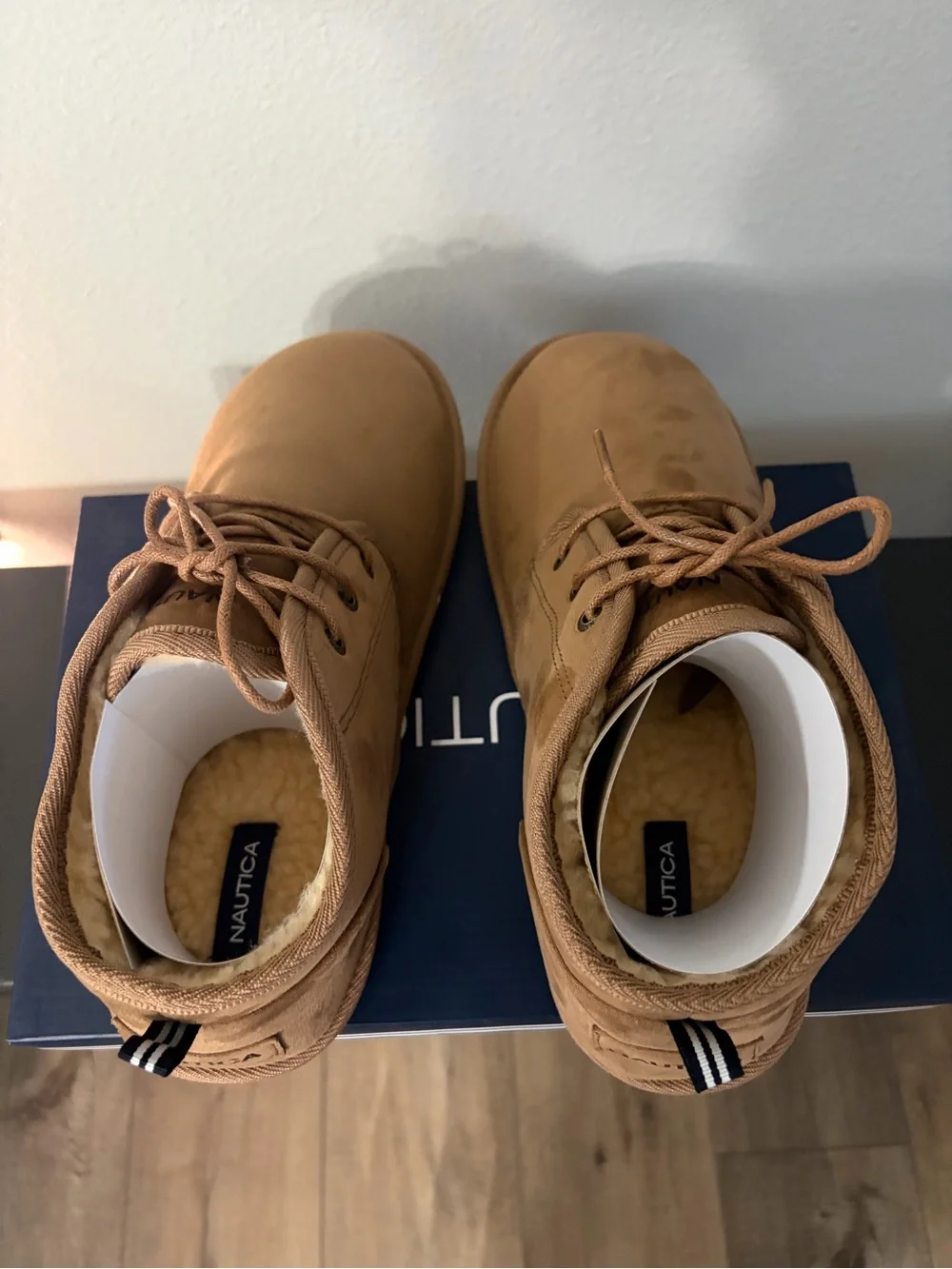 Nautica Men's Size 10 Tan Suede Chukka Boots - Lace-Up Casual